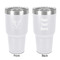 Boho 30 oz Stainless Steel Ringneck Tumbler - White - Double Sided - Front & Back