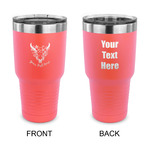 Boho 30 oz Stainless Steel Tumbler - Coral - Double Sided (Personalized)