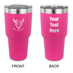 Boho 30 oz Stainless Steel Tumbler - Pink - Double Sided (Personalized)