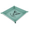 Boho 9" x 9" Teal Leatherette Snap Up Tray - MAIN