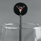 Boho Black Plastic 5.5" Stir Stick - Round - Main