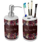 Boho Ceramic Bathroom Accessories Set (Personalized)