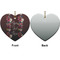 Boho Ceramic Flat Ornament - Heart Front & Back (APPROVAL)