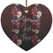 Boho Ceramic Flat Ornament - Heart (Front)