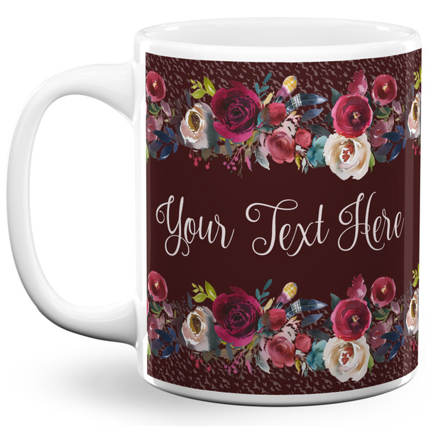 Custom Boho 11 Oz Coffee Mug - White (Personalized)