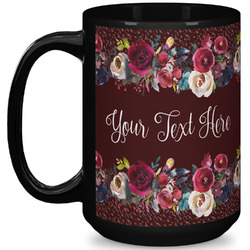 Boho 15 Oz Coffee Mug - Black (Personalized)