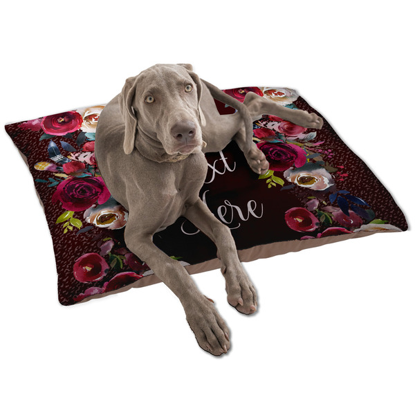 Custom Boho Dog Bed - Large w/ Name or Text