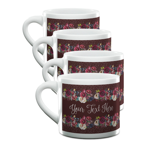 Custom Boho Double Shot Espresso Cups - Set of 4 (Personalized)