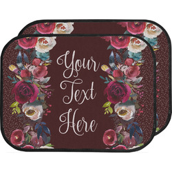 Boho Car Floor Mats (Back Seat) (Personalized)