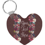 Boho Heart Plastic Keychain w/ Name or Text