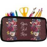 Boho Neoprene Pencil Case - Small w/ Name or Text