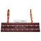 Boho Red Mahogany Nameplates with Business Card Holder - Straight