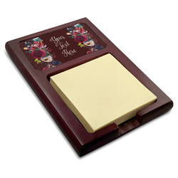 Boho Red Mahogany Sticky Note Holder (Personalized)