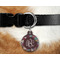 Boho Round Pet Tag on Collar & Dog