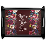 Boho Black Wooden Tray - Large (Personalized)