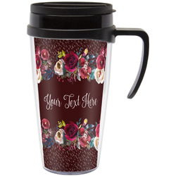 Boho Acrylic Travel Mug with Handle (Personalized)