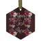 Boho Frosted Glass Ornament - Hexagon