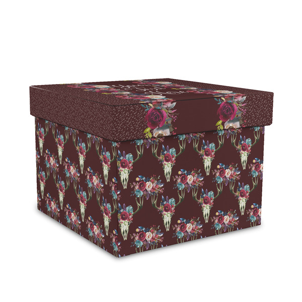 Custom Boho Gift Box with Lid - Canvas Wrapped - Medium (Personalized)