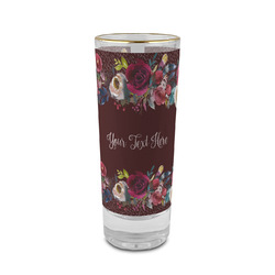 Boho 2 oz Shot Glass - Glass with Gold Rim (Personalized)