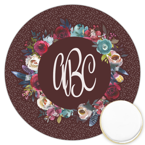 Custom Boho Printed Cookie Topper - 3.25" (Personalized)