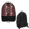 Boho Large Backpack - Black - Front & Back View