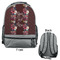 Boho Large Backpack - Gray - Front & Back View