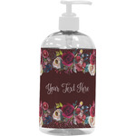 Boho Plastic Soap / Lotion Dispenser (16 oz - Large - White) (Personalized)