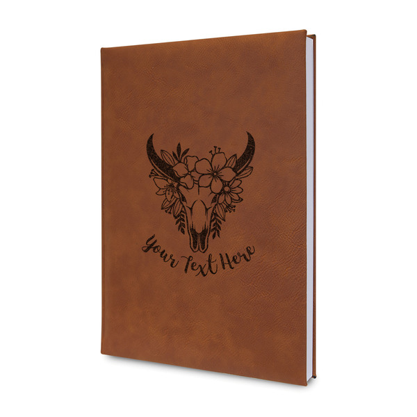 Custom Boho Leather Sketchbook - Small - Double Sided (Personalized)