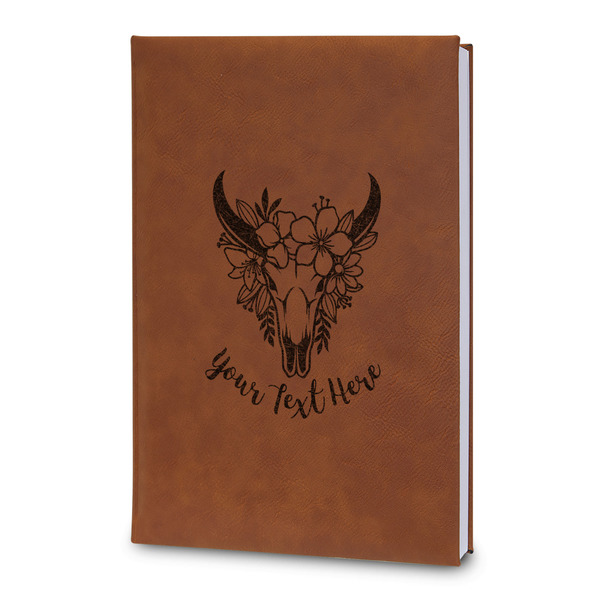 Custom Boho Leatherette Journal - Large - Double Sided (Personalized)