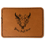 Boho Faux Leather Iron On Patch - Rectangle (Personalized)