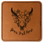 Boho Faux Leather Iron On Patch - Square (Personalized)