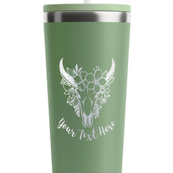 Boho RTIC Everyday Tumbler with Straw - 28oz - Light Green - Double-Sided (Personalized)