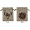 Boho Medium Burlap Gift Bag - Front and Back