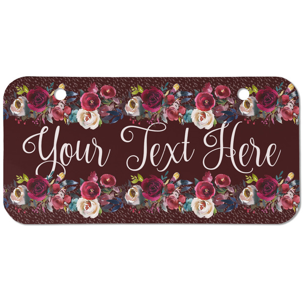 Custom Boho Mini/Bicycle License Plate (2 Holes) (Personalized)