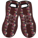 Boho Neoprene Oven Mitts - Set of 2 w/ Name or Text