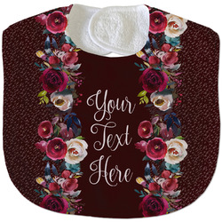 Boho Velour Baby Bib w/ Name or Text