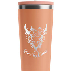 Boho RTIC Everyday Tumbler with Straw - 28oz - Peach - Single-Sided (Personalized)