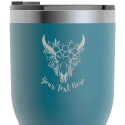 Boho RTIC Tumbler - Dark Teal - Laser Engraved - Single-Sided (Personalized)