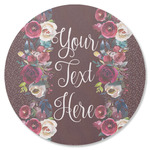 Boho Round Rubber Backed Coaster (Personalized)