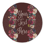 Boho Round Linen Placemat - Single Sided (Personalized)