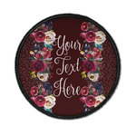 Boho Iron On Round Patch w/ Name or Text