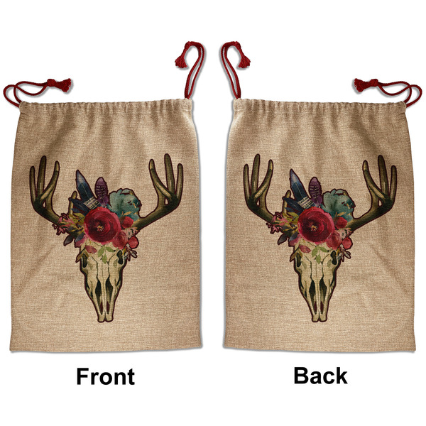 Custom Boho Santa Sack - Front & Back