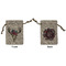 Boho Small Burlap Gift Bag - Front and Back