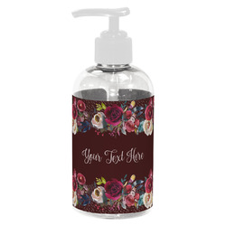 Boho Plastic Soap / Lotion Dispenser (8 oz - Small - White) (Personalized)