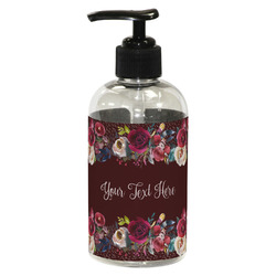 Boho Plastic Soap / Lotion Dispenser (8 oz - Small - Black) (Personalized)