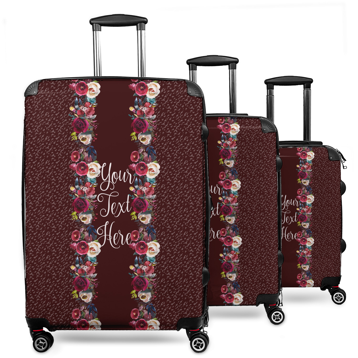 Custom Boho 3 Piece Luggage Set 20