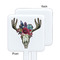 Boho White Plastic Stir Stick - Single Sided - Square - Approval