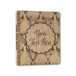 Boho Wood 3-Ring Binder - 1" Half-Letter Size (Personalized)