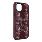 Boho iPhone Case - Rubber Lined - iPhone 14 Plus (Personalized)