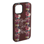 Boho iPhone Case - Rubber Lined - iPhone 15 Plus (Personalized)